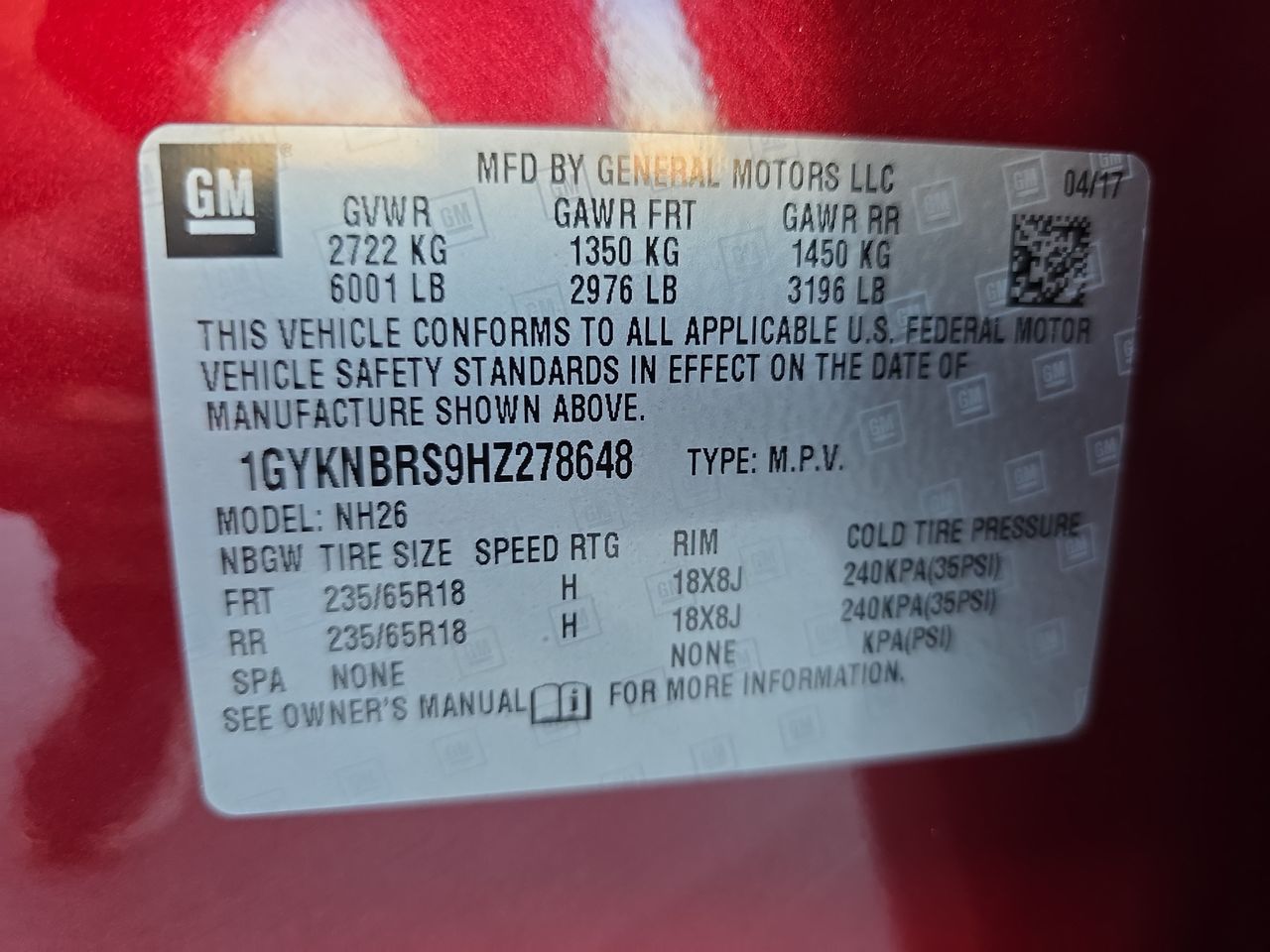 2017 Cadillac XT5 Luxury FWD