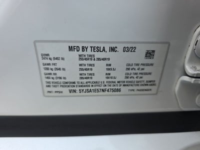 2022 Tesla Model S MODEL S LONG RANGE