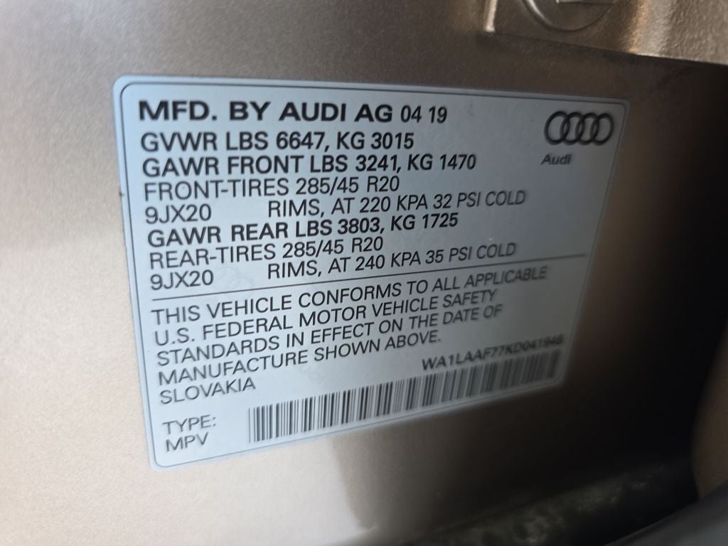 2019 Audi Q7 55 Premium