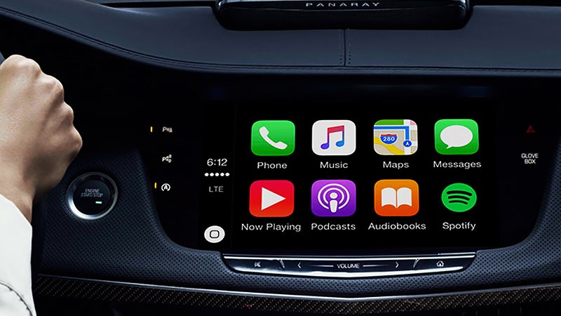 Close up of the media amenities the Cadillac CT6 has