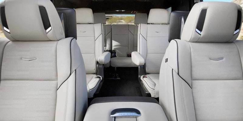 interior design of the seat color pattern from a Cadillac Escalade
