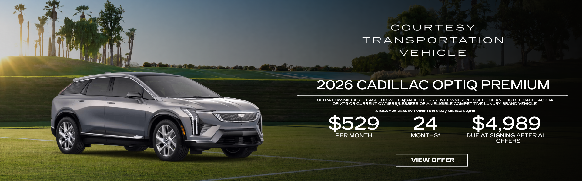2026 Cadillac OPTIQ Premium Luxury AWD Lease